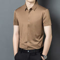 Men's Solid Color Button Short-sleeved Shirt Top