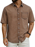 New Mens Short-sleeve Casual Shirt