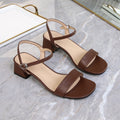 Plus-size Chunky-heel Strappy High-heeled Sandals