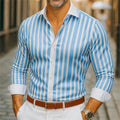 Mens Long-sleeve Striped Shirt