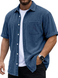 Mens Corduroy Short-Sleeve Shirt