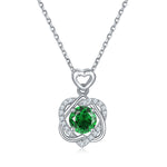 S925 Sterling Silver Heart Necklace, 1ct D-VVS1 Moissanite & Lab-Grown Gems, Platinum Plated 3g With GRA Certificate Gift Box