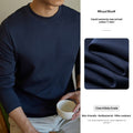 Mens Solid-color Crew-neck Casual Undershirt