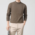 Mens Thickened White Knit Bottoming Sweater
