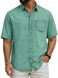 New Mens Short-sleeve Casual Shirt