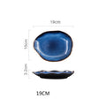 Western dishes household ceramic irregular flat plates