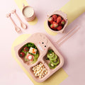 Set Baby Cartoon Dinosaur Tableware Childrens Dinnerware Set