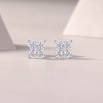 S925 Sterling Silver Gold Plated Clover Stud Earrings, D-VVS1 Moissanite, 1.2g Women's Jewelry Gift Box