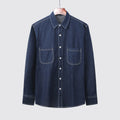 Mens Long-sleeve Shirt Slim-fit Casual Jacket