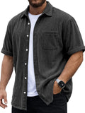 Mens Corduroy Short-Sleeve Shirt