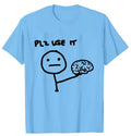 Brain-themed Funny Graphic Loose-fit Crewneck T-shirt