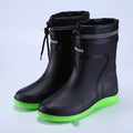 Cotton-padded Warm-keeping Fixed Velvet Rain Boots For Men And Women