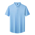 Men's Solid Color Button Short-sleeved Shirt Top