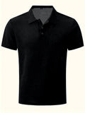 Mens Shirt Collar Summer Solid Color