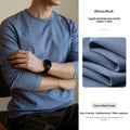 Mens Solid-color Crew-neck Casual Undershirt