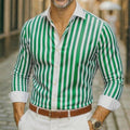 Mens Long-sleeve Striped Shirt