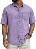 New Mens Short-sleeve Casual Shirt