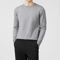 Mens Thickened White Knit Bottoming Sweater