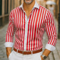 Mens Long-sleeve Striped Shirt