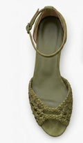 Retro Knitted Hollow-Out Low-Heel Closed-Toe Shoes For Women