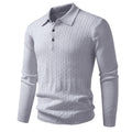 Twist-knit Cardigan Solid-color Lapel-neck Knit Sweater