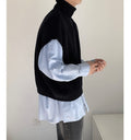 Autumn Top Laid-back Style Loose-fitting Short Knit Sweater For Men
