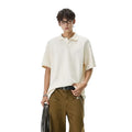 Mens Lapel Short-sleeve Polo Shirt Top