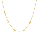 S925 Sterling Silver Heart Layered Choker Necklace For Women