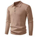 Twist-knit Cardigan Solid-color Lapel-neck Knit Sweater