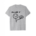 Brain-themed Funny Graphic Loose-fit Crewneck T-shirt