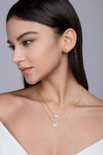 S925 Silver Gold Plated Layered Necklace, 7x11mm Pear D-VVS1 Moissanite, 10.8g Triple Chain Fine Jewelry With GRA Certificate Gift Box