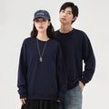 Men's Pure Cotton Composite Long-Sleeve Drop-Shoulder Hoodie