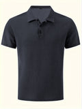 Mens Shirt Collar Summer Solid Color