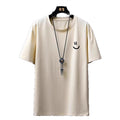 Mens Casual Loose-fit Short-sleeve Top