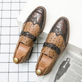 Mens Casual Leather Shoes With A Pattern