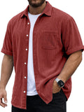 Mens Corduroy Short-Sleeve Shirt