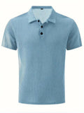 Mens Shirt Collar Summer Solid Color