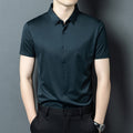 Men's Solid Color Button Short-sleeved Shirt Top