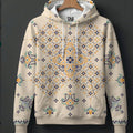 Mens Casual Hooded Long-sleeve Sweatshirt