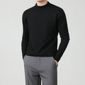 Mens Thickened White Knit Bottoming Sweater