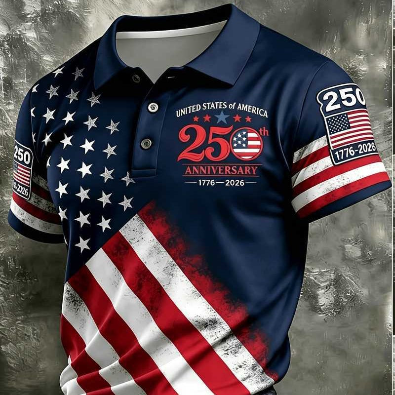 Mens 3D Digital-Print Sporty-Casual Geometric Short-Sleeve Shirt