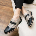 Mens Casual Leather Shoes With A Pattern
