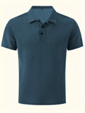 Mens Shirt Collar Summer Solid Color