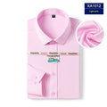 Mens Stretch White Long-sleeve Shirt