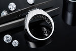 S925 Sterling Silver 2ct Moissanite Men's Ring, D-VVS1 Octagon Bezel, Matte Pave Band, US Sizes 5-9, GRA Certificate Gift Box