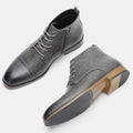 Plus Size Men's Chelsea Boots Inside Zipper Leather Boots