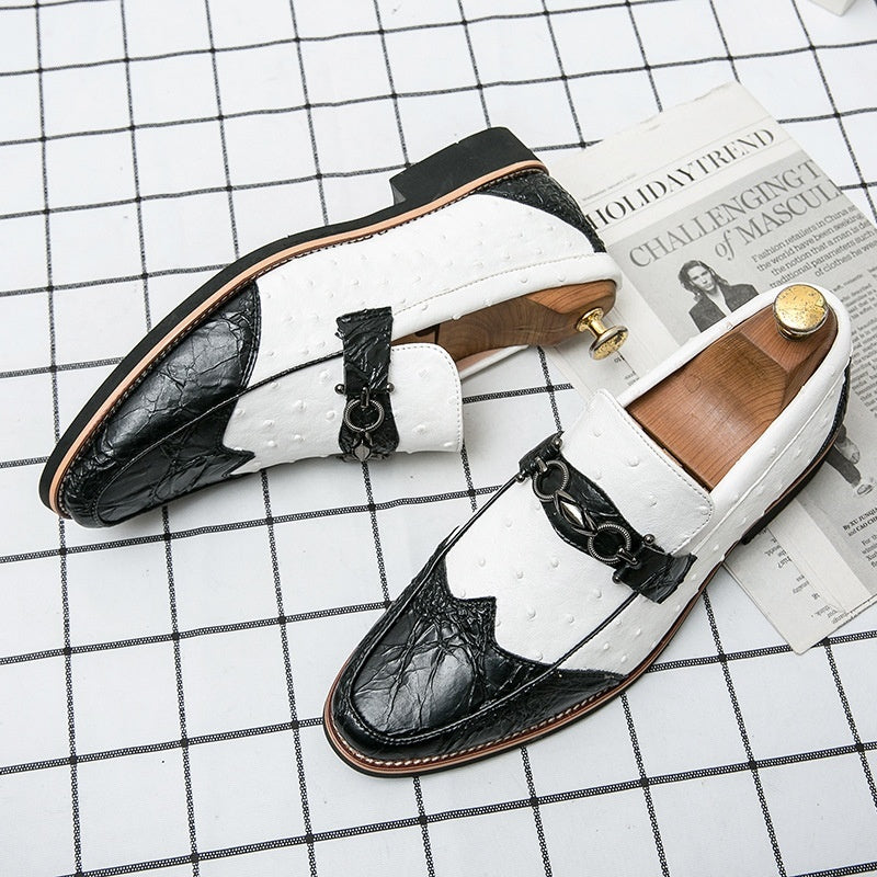 Mens Casual Leather Shoes With A Pattern