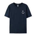 Mens Casual Loose-fit Short-sleeve Top