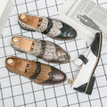 Mens Casual Leather Shoes With A Pattern