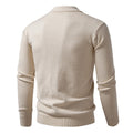 Twist-knit Cardigan Solid-color Lapel-neck Knit Sweater